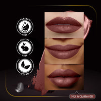 FACES CANADA Festive Hues - Comfy Matte Creme Lipstick Pack of 2 - Raise The Roof & Not A Quitter (4.2gx2) | Long Stay | Creamy Matte Finish | Intense Color | Single Stroke Smooth Application