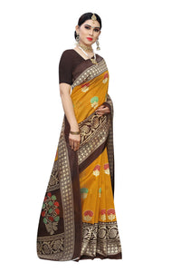Tarshika Womens Art Silk Saree With Blouse Piece (PITTY_Free Size)
