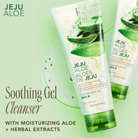 The Face Shop Jeju Aloe Fresh Soothing Foam Cleanser | Gel to Foam cleanser for Skin,Body and Face | Hydrating & cooling cleanser, 150ml
