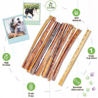 Nature Gnaws Bully Sticks for Large Dogs - Premium Natural Beef Dental Bones - Thick Long Lasting Dog Chew Treats for Aggressive Chewers - Rawhide Free , 5 Count (Pack of 1) 5 Count (Pack of 1)