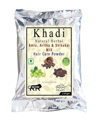 Khadi Natural Herbal Natural Hair Shampoo With Amla Aritha And Shikakai Powder | Control Hair Fall ,Dandruff | | Strengthening & Conditoning Hair | Suitable For All Hair Types Men & Women Natural Shampoo 100Gm