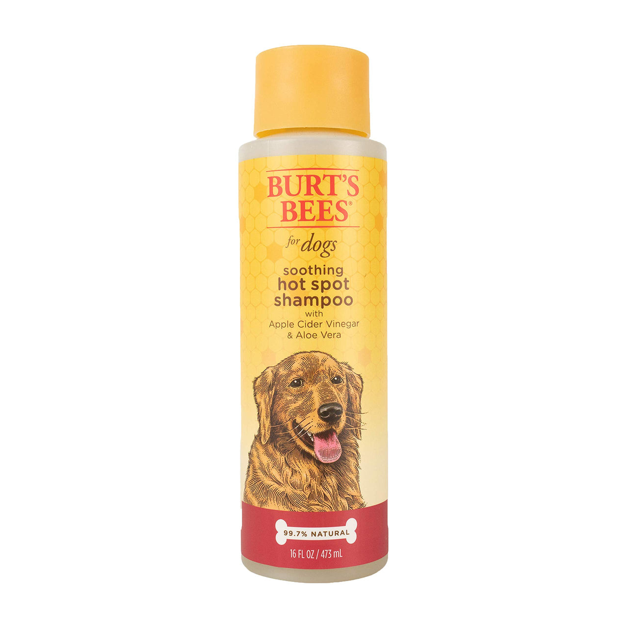 Burt's  Bees for Pets Natural Hot Spot Shampoo with Apple Cider Vinegar & Aloe Vera | Soothing & Relieving Hot Spot Remedy for Dog | Cruelty Free, Sulfate & Paraben Free, pH Balanced for Dogs | 16 Oz 16 Fl Oz (Pack of 1)