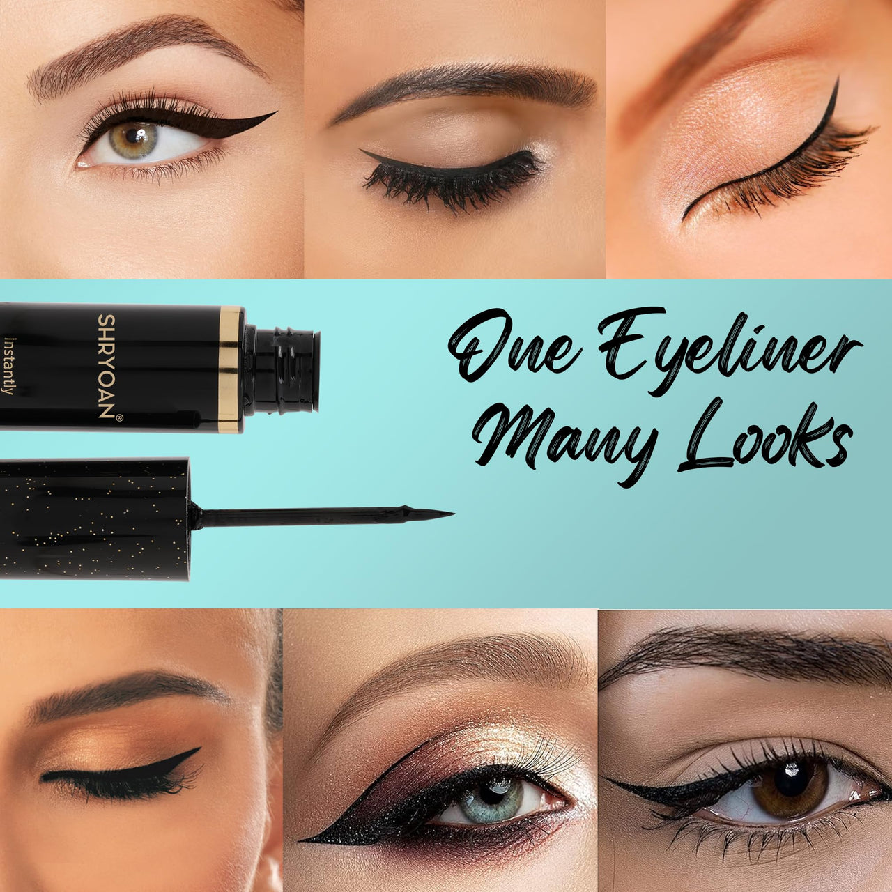 Shryoan Immortal Liquid Eyeliner | Intense & Matte Eyeliner | Lasts Long up to 24 hours | Smudge & Water Proof | (6ml)