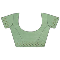 PUNYATHA CREATION Women's  & Girl's  Chanderi Chanderi Saree With Blouse Piece