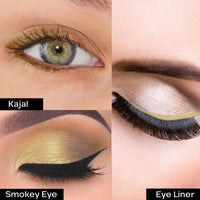 FACES CANADA Ultime Pro Intense Gel Kajal With Smudger & Sharpener - Sand Beige, 1.2 g | 24 Hr Long Stay | Waterproof & Smudgeproof | One Swipe Smooth Application | 3-in-1 Kajal, Eyeliner