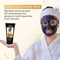 VCare Activated Charcoal Peel Off Mask for Women and Men Deep Pore Cleansing Skincare Kit | Removes Blackheads, Whiteheads and Deep Skin Purifying Face Mask -100g