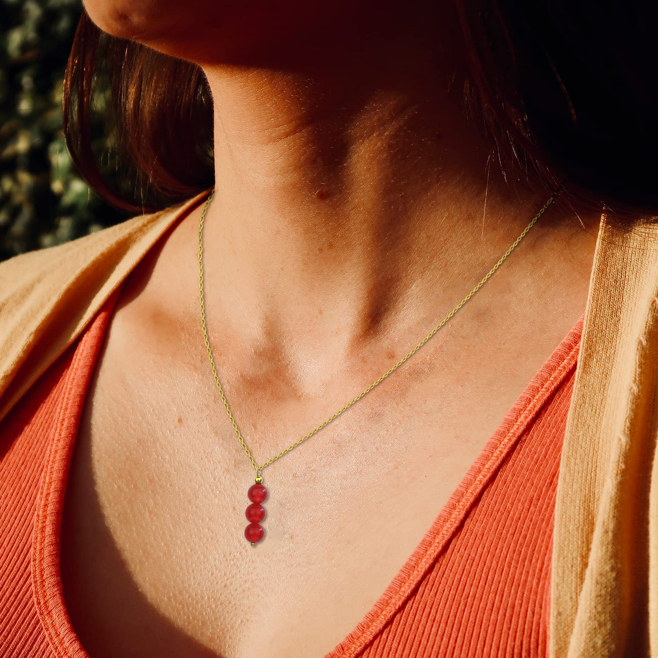 Carnelian necklace red necklace july birthstone necklace as spiritual gifts crystal pendant necklace as healing gifts gemstone necklaces spiritual jewelry for girls red carnelian