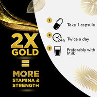 DABUR Shilajit Double Gold-10 Capsules|2X Stamina&Strength|100% Ayurvedic Capsules For More Strength,Power,Energy&Stamina|Helps In Countering Weakness|Premium Vitality Ayurvedic Supplement|For Men