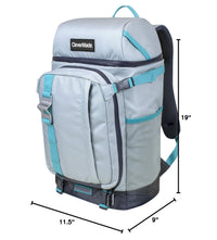 CleverMade Pacifica Backpack Coolers Insulated Leak Proof, Dusty Teal/Midnight - 24 Can Insulated Cooler Bag, Picnic and Beach Backpack Lunch Box - Cooler Backpack Made from Recycled Materials