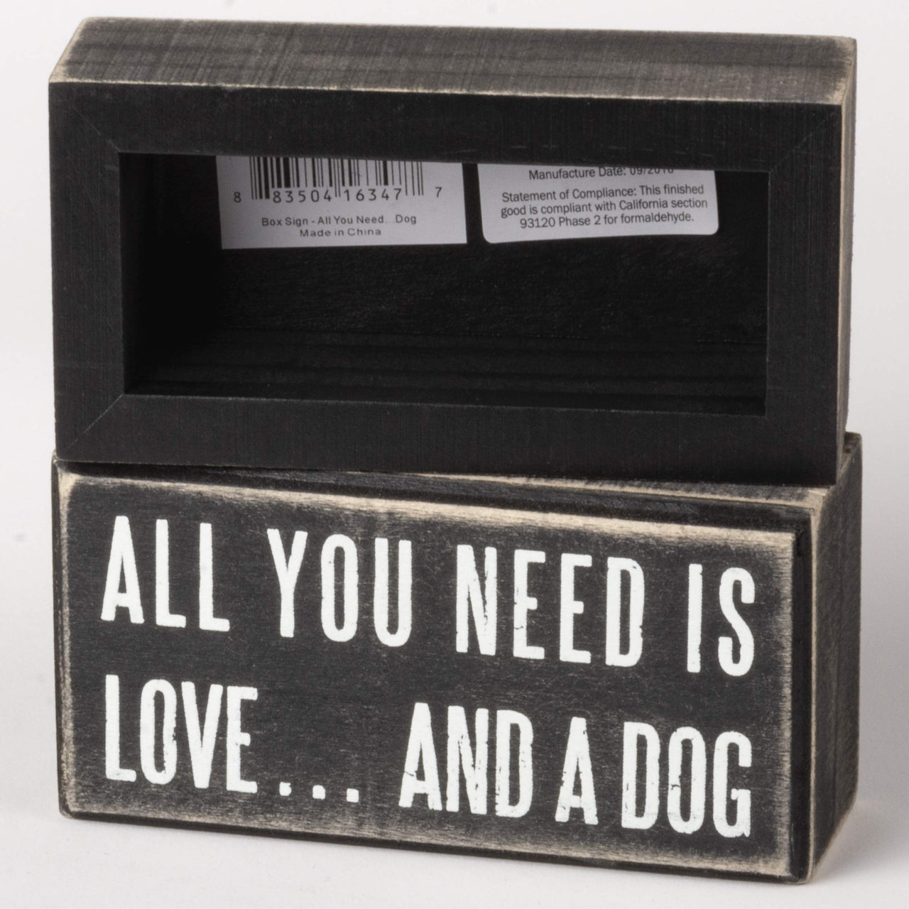 Primitives by Kathy Rustic Wooden Decor Sign - 'All you need is love...and dog' - Office/Farmhouse Decor, Dog Lovers Gift, 5" Love And A Dog