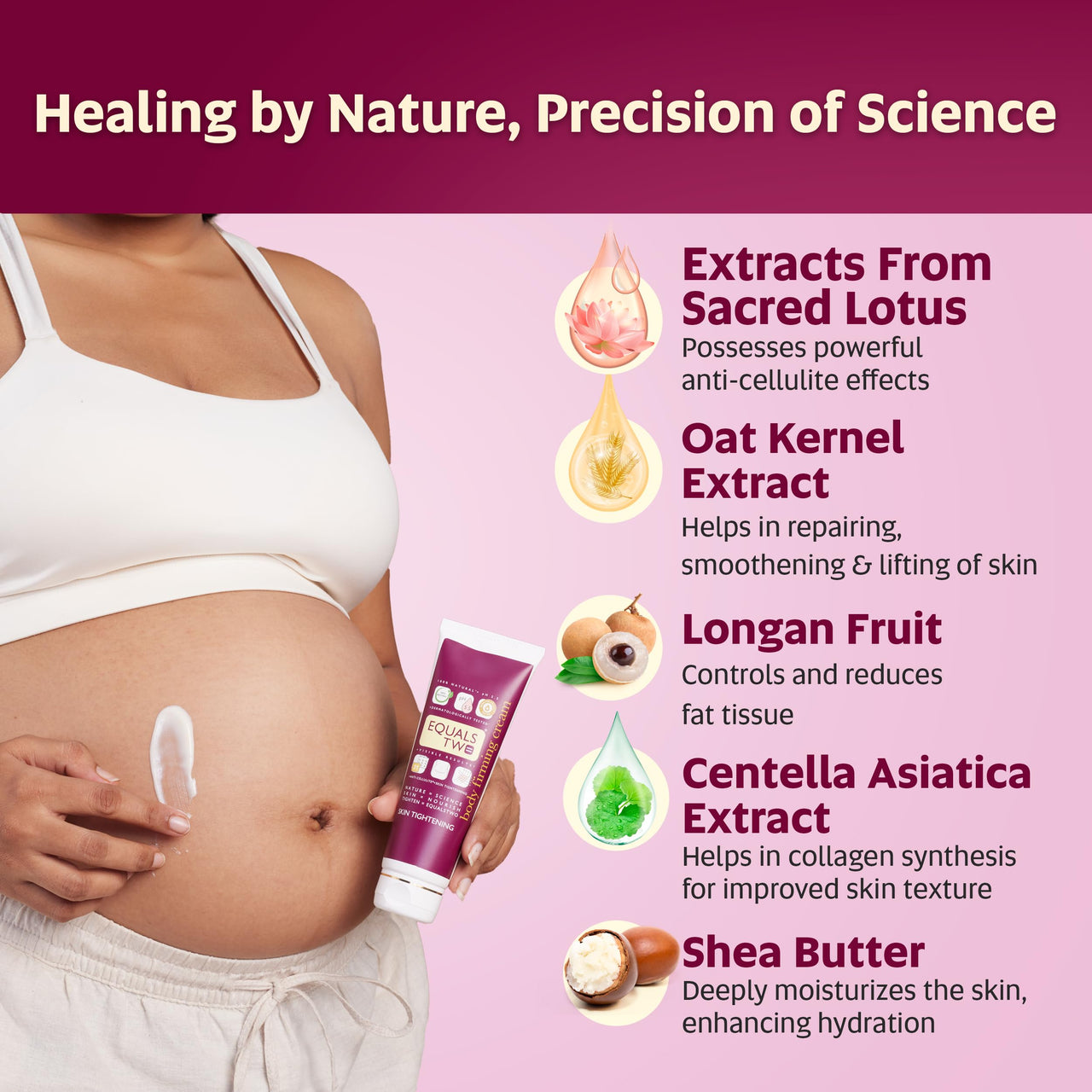 EQUALSTWO Mother Care Combo of Melasma Cream (100gm) + Body Firming Cream (100gm), 100% Natural & Dermatologically Tested | Perfect Combo for New Moms & Expecting Mothers, Pack 2