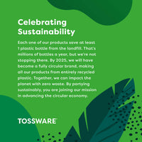 TOSSWARE POP 9oz Flute, Premium Quality, Recyclable, Unbreakable & Crystal Clear Plastic Champagne Glasses,Flute , 12 Count (Pack of 1)