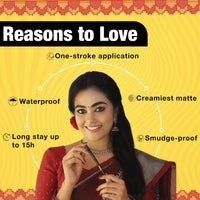 Dazller Kreamy Kajal - Pack of 2, Blackest Black, 15 Hour Stay, Water-Resistant, Smudge-Proof, Creamy Matte Finish