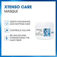 L'OREAL PROFESSIONNEL PARIS Xtenso Care Masque 196 Gm, For Straightened Hair & L'Oréal Professionnel Serie Expert Liss Unlimited Blow Dry Serum 125 Ml, For Frizz-Free Hair