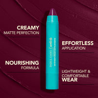 Parul Garg Beauty Creamy Matte Lip Crayon | Soft Matte & Hydrating Formula with Almond Oil & Vitamin E | Rich Pigment & Comfortable Wear | 100% Vegan (Bold Beauty 32)
