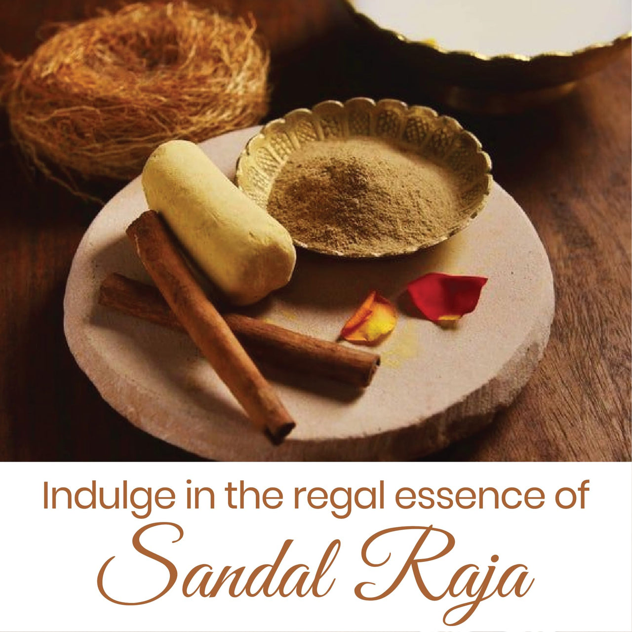 Raissa Sandal Raja Luxury Soap,125g (Pack of 6) Sandalwood Brightens & Soothes Skin,No Harsh Chemicals