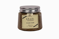 Khadi Natural Ayurvedic Lavender Basil Bath Salt|Antiseptic Properties| Soothes irritated skin|Warm water bath|Relaxes muscles| Suitable for all skin types| 200g