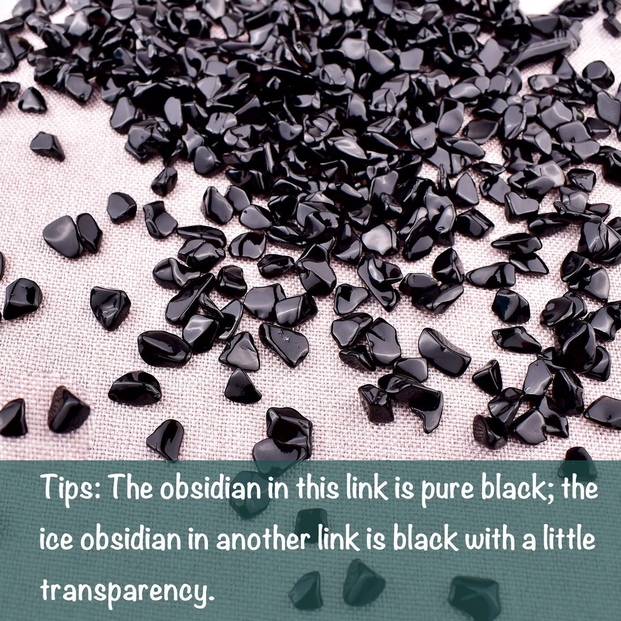 SigMntun Black Obsidian Crystal Chips Bulk, Natural UNDYED - 10 oz (283g) Tumbled Stones for Crafts Decorative Rocks Planters Succulent Rocks, Healing Crystals Meditation Energy Balancing Therapy 10 Oz - Obsidian
