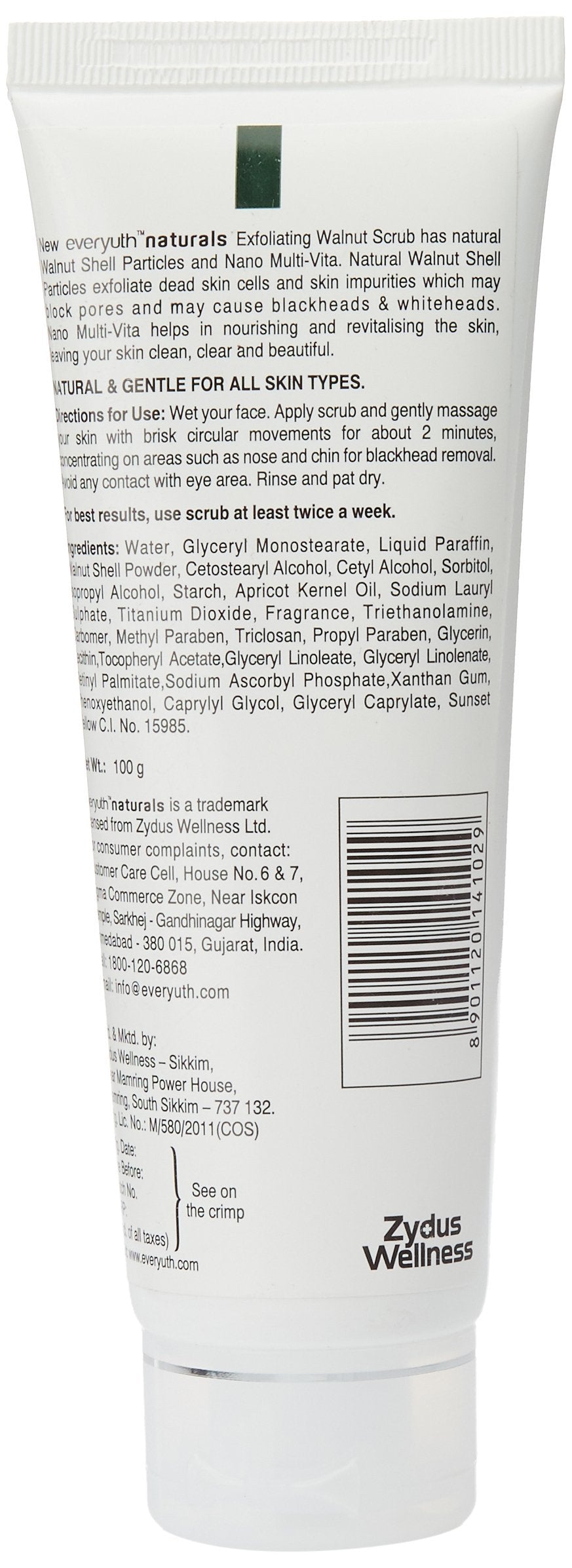 Himalaya Moisturizing Aloe Vera Face Wash, 200ml and Everyuth Naturals Exfoliating Walnut Scrub, 100g