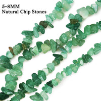 456 PCs Natural Chip Stone Beads, 5-8mm Irregular Multicolor Gemstones Loose Crystal Healing Green Aventurine Rocks with Hole for Jewelry Making DIY Crafts