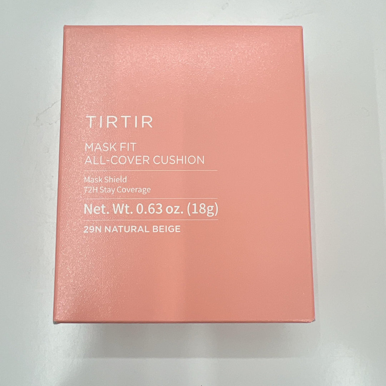 TIRTIR Mask All-Cover Cushion Foundation | Full coverage, Skin fit, Satin Glow Finish | Korean Cushion Foundation #29N NATURAL BEIGE | 18g