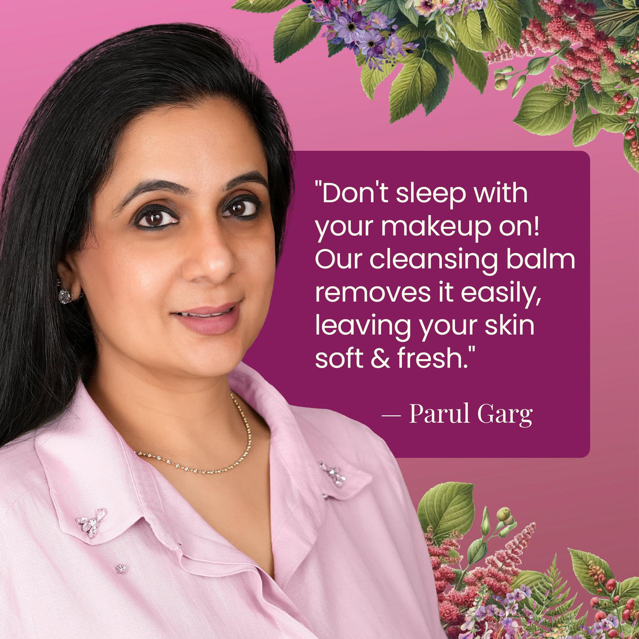 Parul Garg Beauty Cleansing Balm – Gentle Hydrating Makeup Remover | Dissolves Waterproof Makeup, Nourishes & Refreshes Skin | Non-Greasy, Lightweight, All Skin Types