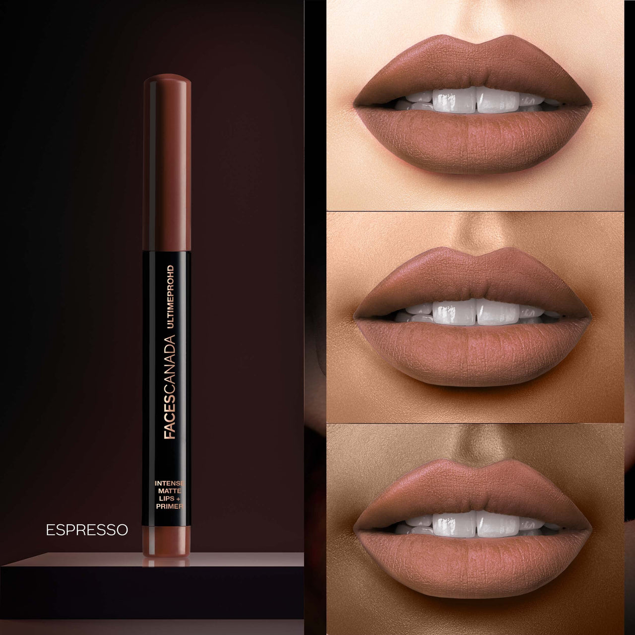 FACESCANADA Ultime Pro Hd Intense Matte Lips + Primer - Espresso 03, 1.4G | 9Hr Long Stay | Primer Infused For Flawless Hd Matte Finish | Intense Color Lightweight Silky Smooth Cream Application
