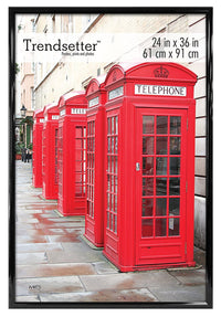 MCS Trendsetter 20x28 Poster Frame Black High-Gloss, Vertical & Horizontal Wall Hanging Large Picture Frame for Photos, Posters & Art Prints (1-Pack) 20 x 28 in Single