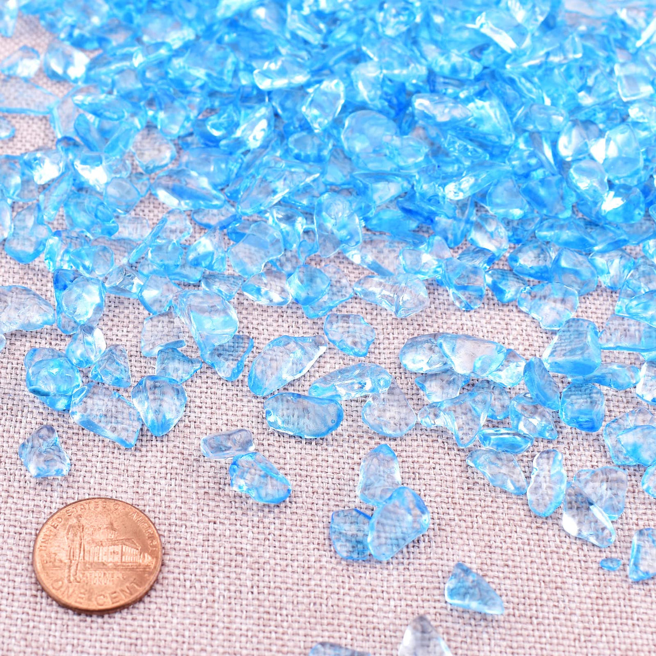SigMntun Ocean Blue Crystal Chips Bulk, Dyed - 10 oz (283g) Tumbled Stones for Crafts Decorative Rocks Planters Succulent Rocks, Healing Crystals for Reiki Chakra Meditation Energy Balancing Therapy, 10 Oz - Ocean-d