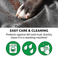 Furhaven Waterproof Throw Blanket for Dogs & Indoor Cats, Washable - Two-Tone Luxe Velvet Dog Blanket - Granite Gray, Large Blanket - Two-tone Luxe Velvet (Granite Gray) Waterproof Only