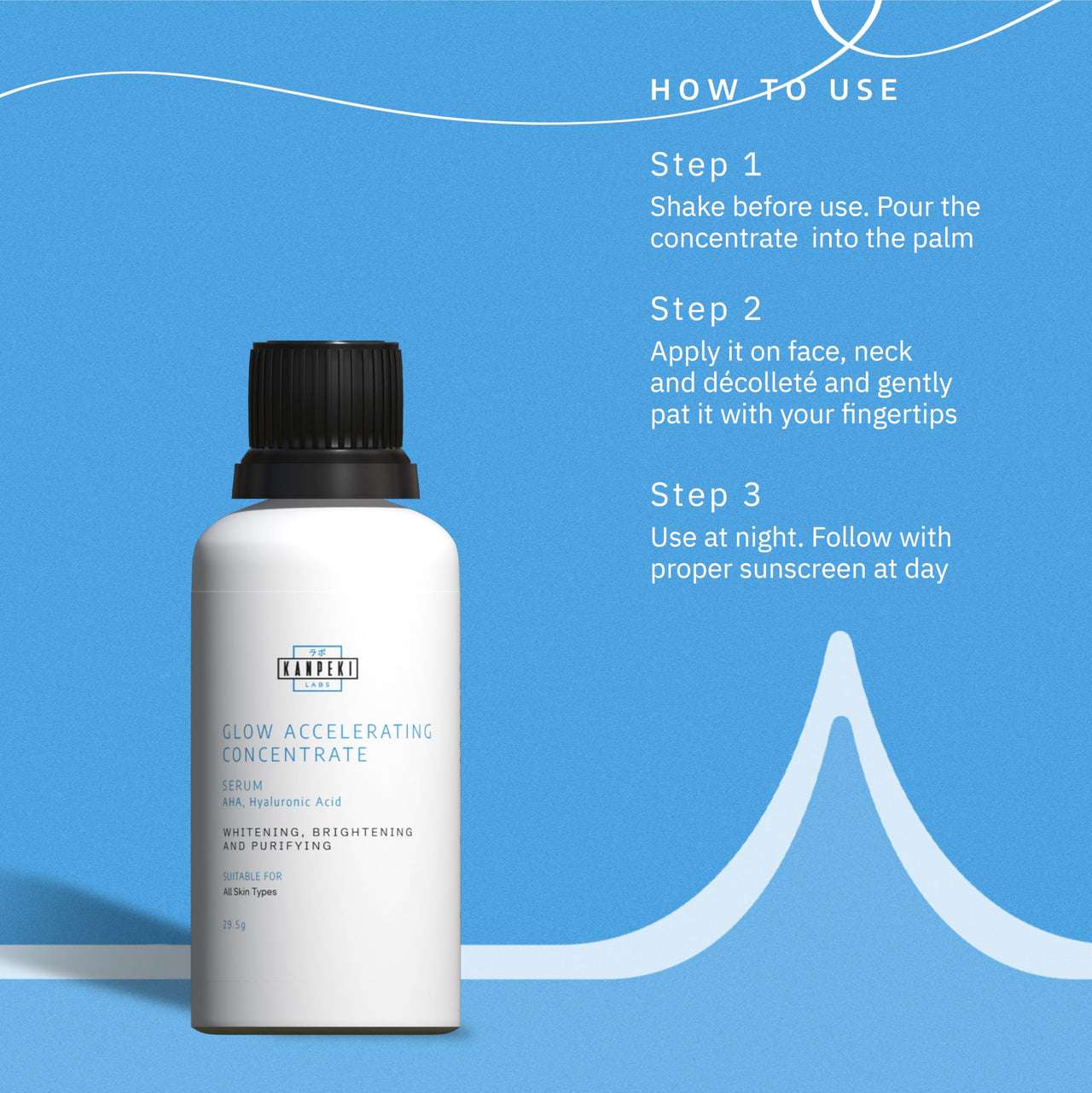 Kanpeki Labs Glow Accelerating Concentrate Face Serum | Niacinamide, Peptides & Resurrection Plant Extract | Brightening, Anti-Aging & Blemish Control | For All Skin Types | 30ml