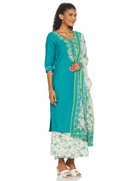 Aurelia Women Polyester Kurta & Palazzo With Dupatta Set