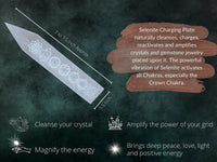 Selenite Crystal Charging Plate For Crystals And Healing Stones, 7.5