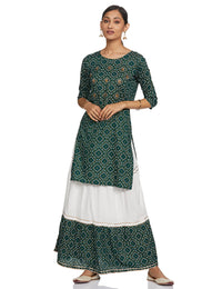 Ayukta Women Straight Kurti with Skirt