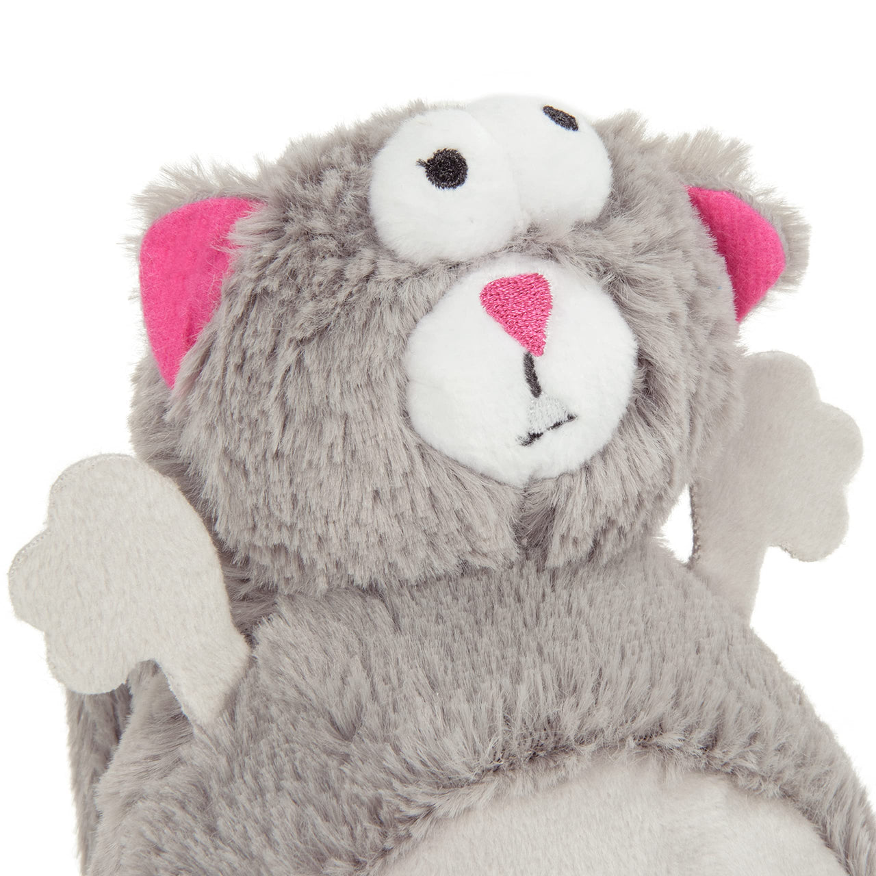 goDog Action Plush Squirrel Animated Squeaky Dog Toy, Chew Guard Technology - Gray, One Size