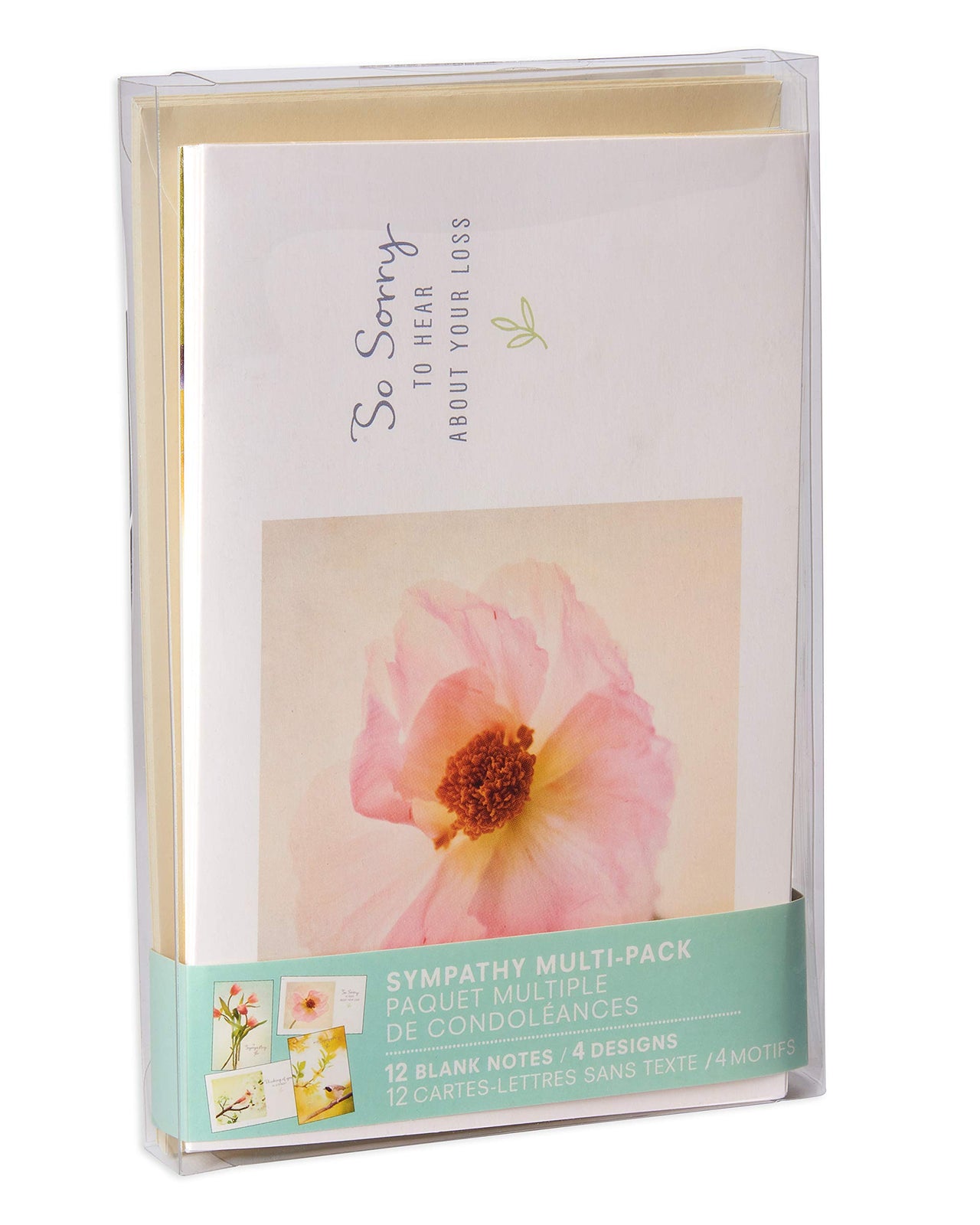 American Greetings Sympathy Cards Assortment with Envelopes, Floral (12-Count)