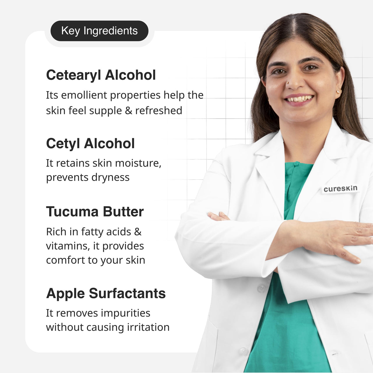 Cureskin Sensitive Pro Cleanser with Tucuma Butter & Apple Extracts for Sensitive Skin Face Wash (100 ml (Pack of 1))