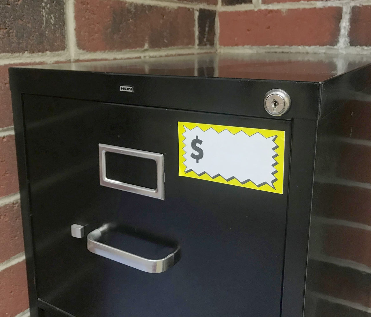 7071 Large Item Pricing Stickers, 75 Count, with Space to Write Pricing, 4" x 2.25", Yellow and White