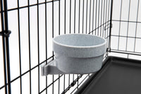 Lixit Quick Lock Removable Dog Kennel Bowls for Wire and Soft Sided Crates (20oz Wire Crate, Granite) 20oz Wire Crate