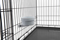 Lixit Quick Lock Removable Dog Kennel Bowls for Wire and Soft Sided Crates (20oz Wire Crate, Granite) 20oz Wire Crate