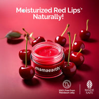 Mamaearth Cherry Moisture Therapy Lip Balm for Dry & Chapped Lips- 15 g | Heals, Brightens|Sheer Red Tint| Coconut Oil, Shea Butter, Cherry, Vitamin E, Ceramides, Kojic Acid | 100% Free of Petroleum Jelly