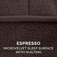 Furhaven Replacement Dog Bed Cover Microvelvet Contour Luxe Lounger, Machine Washable - Espresso, Jumbo (X-Large) Microvelvet (Espresso) 45.0