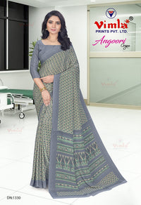 Vimla Women's  Multicolor Crepe Silk Uniform Saree with Blouse