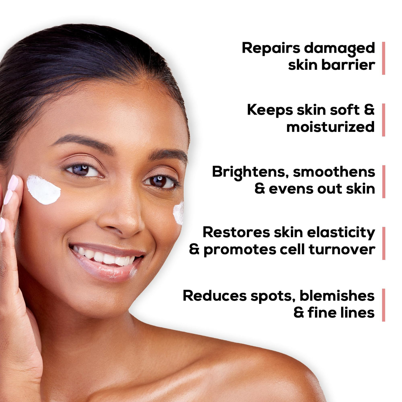 RENEE Immortal All-in-One Face Cream - Brightens, Repairs Skin, Reduces Spots & Fine Lines with Vitamin C, Niacinamide, Lactic Acid, Hyaluronic Acid, Peptides, Ceramides