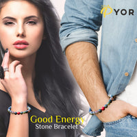 PYOR Blood Stone Gemstone Beads Bracelet Reiki Chakra Healing Blue Crystals And Yoga Bracelets For Men Women Adjustable Stretch Crystal Bead 8mm Good Luck Spiritual Jewelry Aesthetic Positive Energy Blood Stone Bracelet