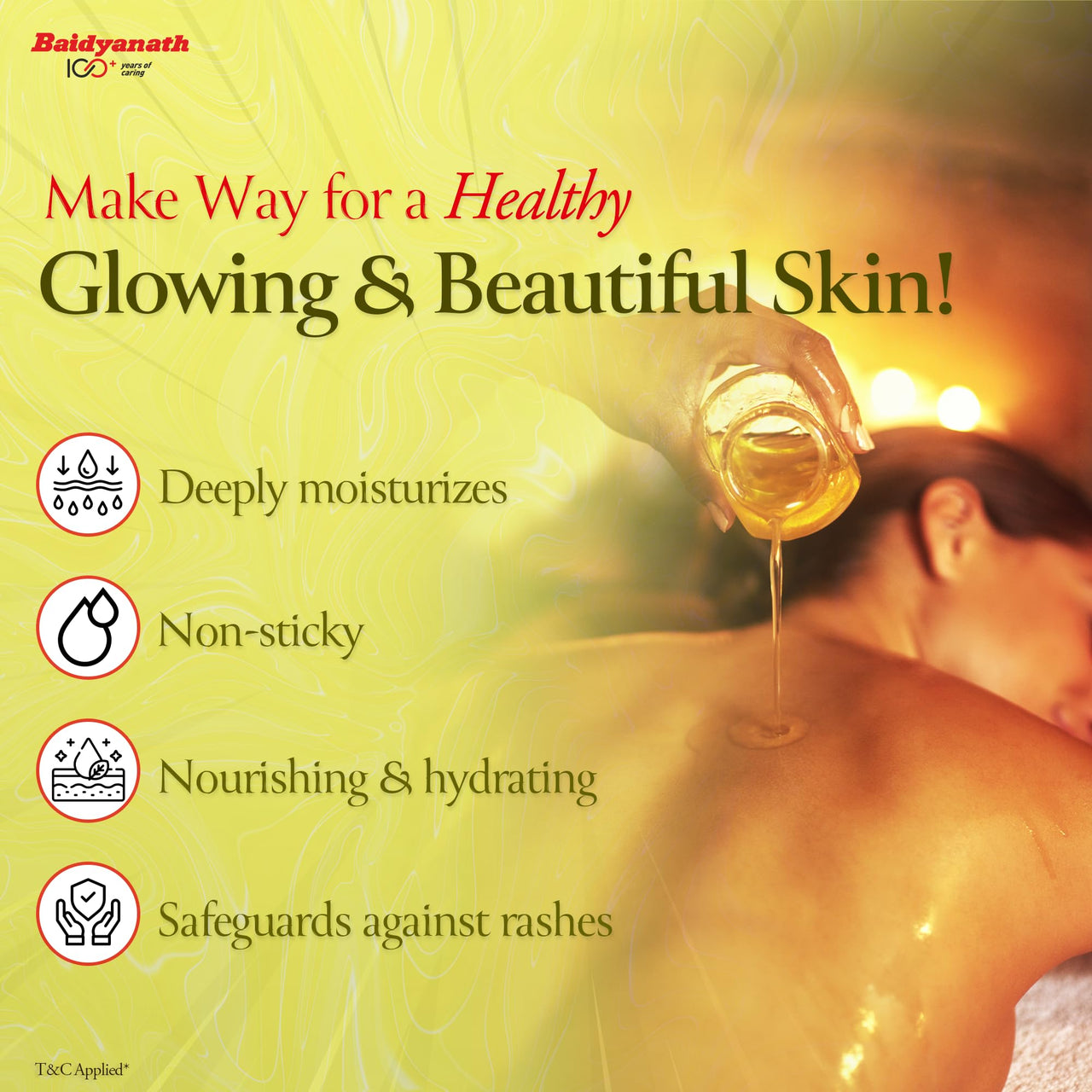 Baidyanath Asli Ayurved Oli Oil - Pure olive body oil with 2X more Real Italian Olives including Almonds and Sandalwood, more nourishment - 500 ml