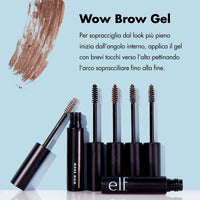e.l.f. Cosmetics E.l.f. wow brow gel, fiber-infused formula, neutral brown, 0.12 Ounce ., Neutral Brown, 0.123 Ounce