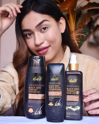 Iba Black Seed Therapy Shampoo, Conditioner, Hair Oil Combo (230 ml + 125 ml + 240 ml) | Kalonji For Hair Fall, Dandruff, Itchy Scalp | No Sulfate No Paraben | Halal Certified & Vegan