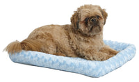 MidWest Homes for Pets Bolster Dog Bed 36L-Inch Blue Dog Bed or Cat Bed w/ Comfortable Bolster | Ideal for Intermediate Dog Breeds & Fits a 36-Inch Dog Crate | Easy Maintenance Machine Wash & Dry
