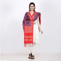 KAPAAHA Women's  Woven Design Silk Blend Dupatta Free Size